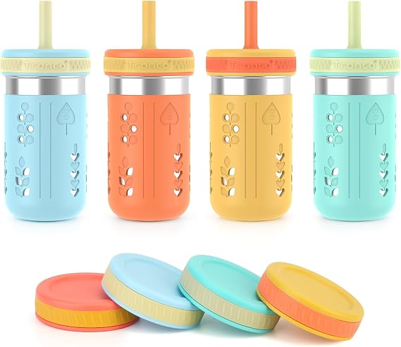 Tronco 15 oz Stainless Steel Kids Cups, 4-Pack